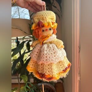 1960s Crocheted Feather Duster Girl